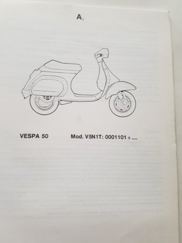 Piaggio Vespa PK 50 XL V5N1T 1990 catalogo ricambi ORIGINALE