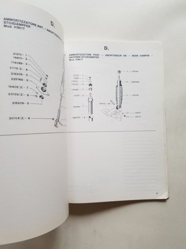 Piaggio Vespa PK 50 XL V5N1T 1990 catalogo ricambi ORIGINALE