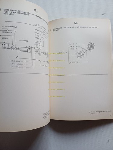Piaggio Vespa PK 50 XL V5X3T 1986 catalogo ricambi originale