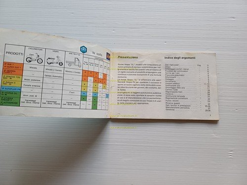 Piaggio Vespa PK 50 XL V5X3T manuale uso manutenzione libretto …