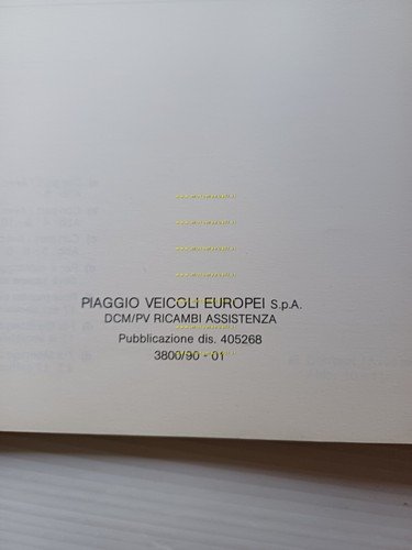 Piaggio Vespa PK 50 XL2 V5N1T 1990 catalogo ricambi originale