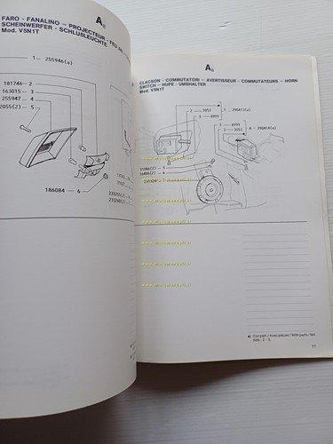 Piaggio Vespa PK 50 XL2 V5N1T 1990 catalogo ricambi originale