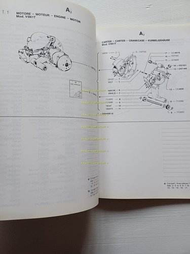 Piaggio Vespa PK 50 XL2 V5N1T 1990 catalogo ricambi originale