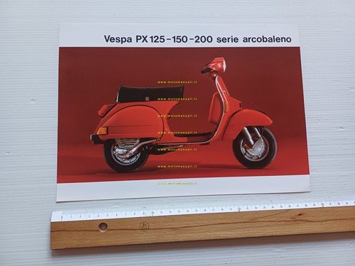 Piaggio Vespa PX 125 - 150 -200 Arcobaleno 1985 depliant …