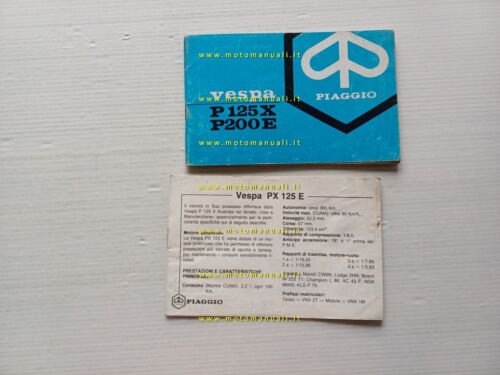 Piaggio Vespa PX 125 150 200 1978 manuale uso manutenzione …