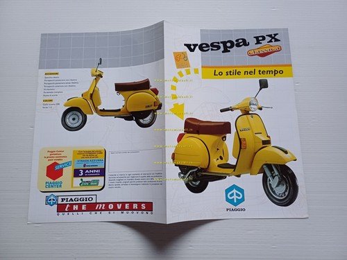 Piaggio Vespa PX 125-150-200 Classica 1996 depliant originale italiano