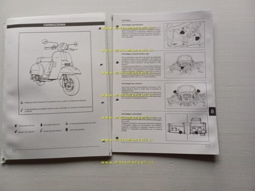 Piaggio VESPA PX 125 150 200 freno disco 1998 manuale …