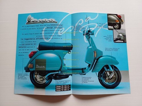 Piaggio Vespa PX 125-150-200 ultima serie depliant originale italiano