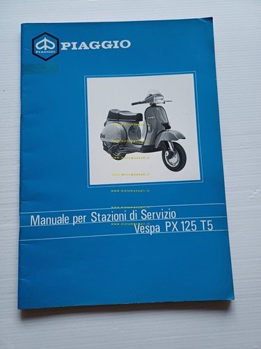 Piaggio VESPA PX 125 T5 1985 manuale officina riparazione originale