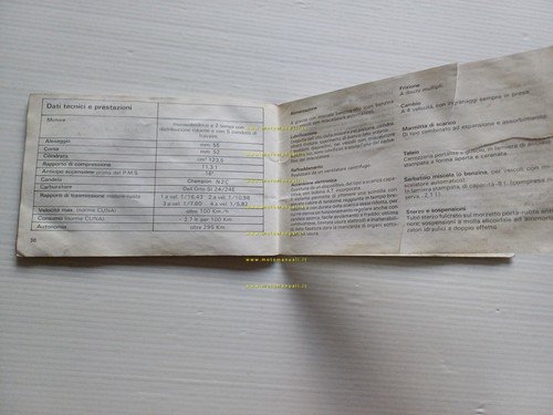 Piaggio Vespa PX 125 T5 1985 manuale uso manutenzione libretto …