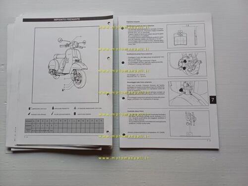 Piaggio Vespa PX freno disco 1998 manuale officina TELAIO originale …