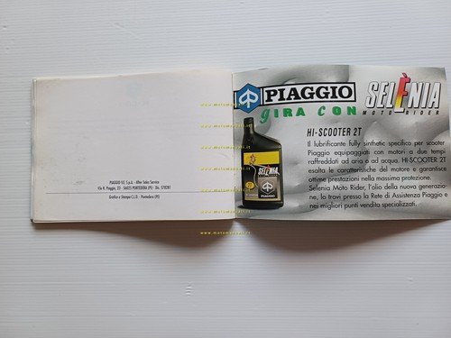 Piaggio Vespa PX ultima serie manuale uso manutenzione libretto originale
