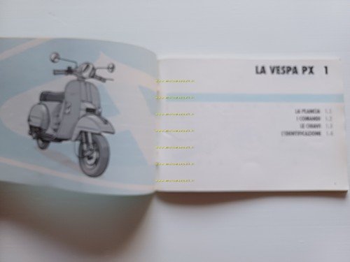 Piaggio Vespa PX ultima serie manuale uso manutenzione libretto originale