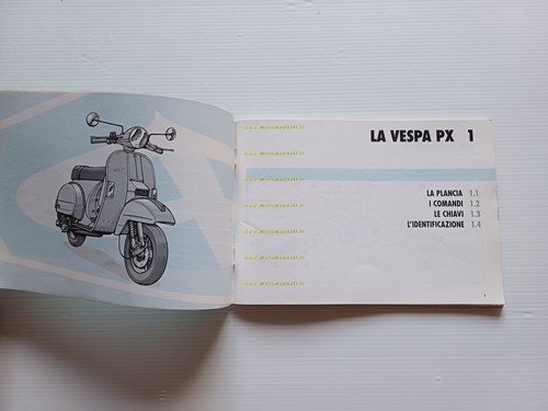 Piaggio Vespa PX ultima serie manuale uso manutenzione libretto originale