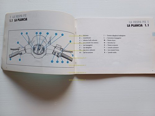 Piaggio Vespa PX ultima serie manuale uso manutenzione libretto originale