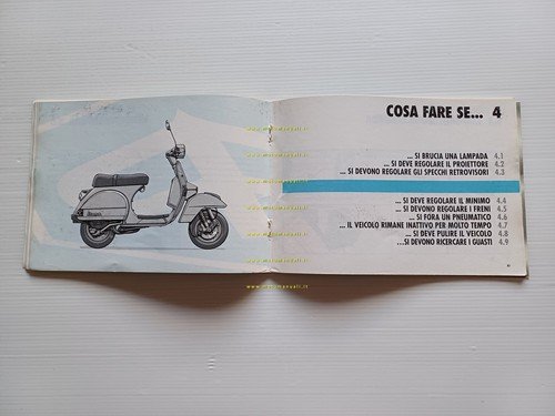Piaggio Vespa PX ultima serie manuale uso manutenzione libretto originale