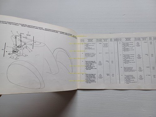 Piaggio Vespa PXE 125 150 200 VARIANTI catalogo ricambi originale