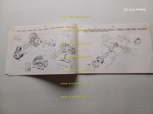 Piaggio Vespa PXE 1983 TAVOLE ILLUSTRATE catalogo ricambi originale
