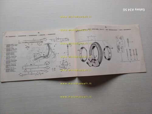 Piaggio Vespa PXE 1983 TAVOLE ILLUSTRATE catalogo ricambi originale