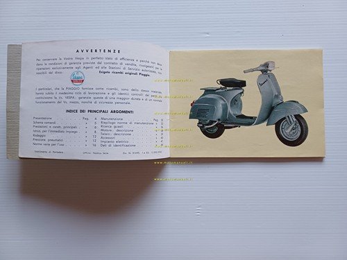 Piaggio Vespa Sprint 150 VLB1 1965 manuale uso manutenzione libretto …