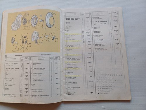 Piaggio Vespa Sprint VLB1 125-150 Super VNC1-VBC1 '65 catalogo ricambi …