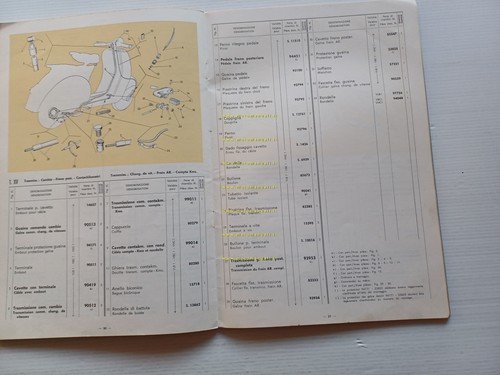 Piaggio Vespa Sprint VLB1 125-150 Super VNC1-VBC1 '65 catalogo ricambi …