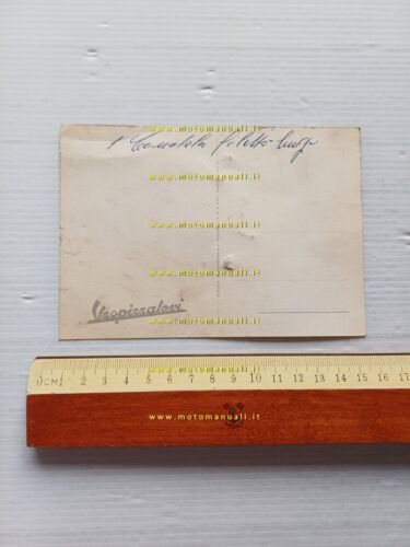 Piaggio Vespa Vespizzatevi cartolina pubblicitaria originale anni 50