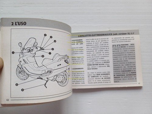 Piaggio X9 500 ie 4V 2001 manuale uso manutenzione libretto …