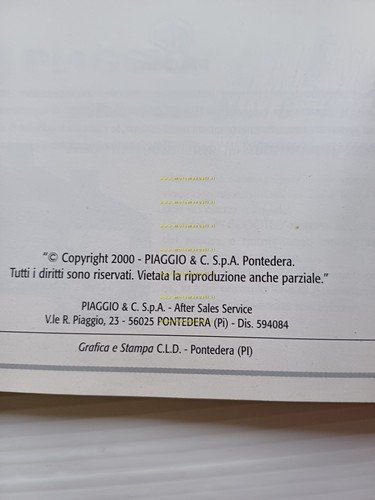 Piaggio ZIP 50 4T 2000 manuale uso manutenzione libretto italiano …