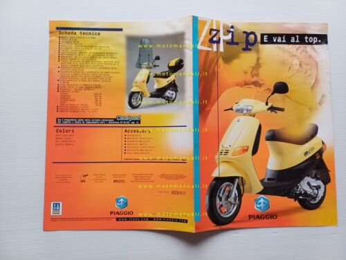 Piaggio Zip 50 scooter 1999 depliant italiano originale