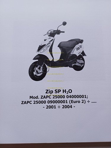 Piaggio ZIP 50 SP H2O 2001-2004 catalogo ricambi originale