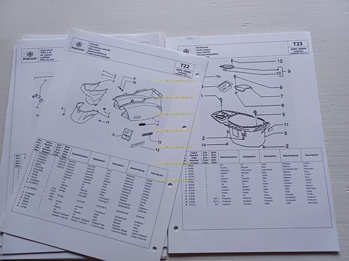 Piaggio ZIP 50 SP H2O 2001-2004 catalogo ricambi originale