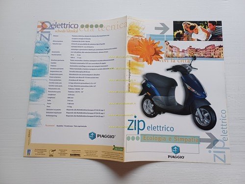 Piaggio ZIP Elettrico depliant italiano originale