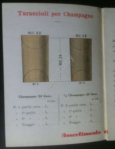 Pieghevole pubblicitario Premiato Sugherificio Gaetano Carfì - anni '30