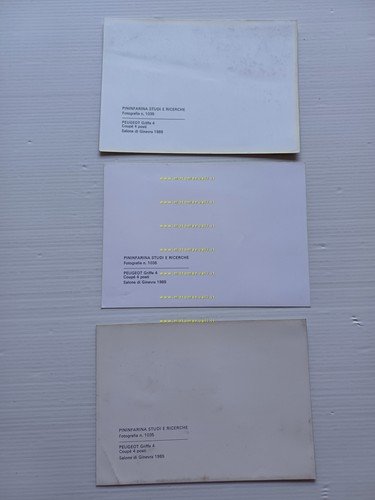 Pininfarina Peugeot Griffe 4 1985 lotto 3 foto da cartella …
