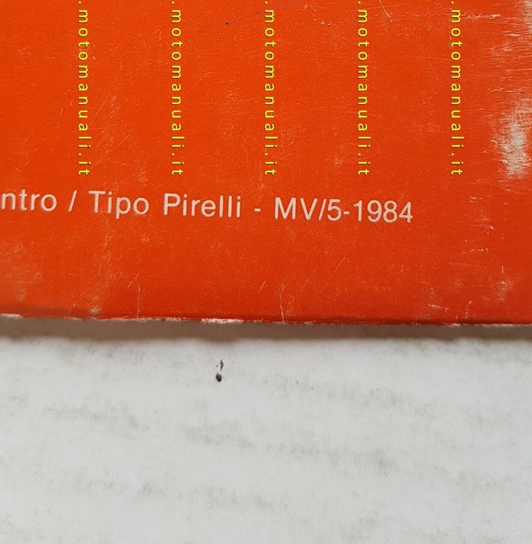 Pirelli manuale tabella pressione gomme moto 1984 originale