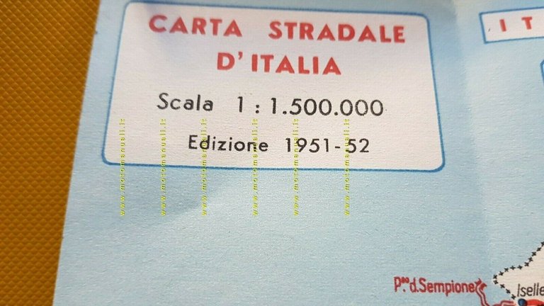 Pistone Borgo 2 cartine stradali Italia 1949 e 1951 no …