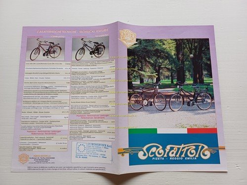 Pizeta Scoiattolo 50 bici a motore depliant ITALIANO originale