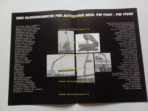 PM gru idraulica 17001-2 depliant originale italiano