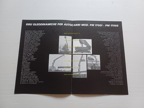 PM gru idraulica 17001-2 depliant originale italiano