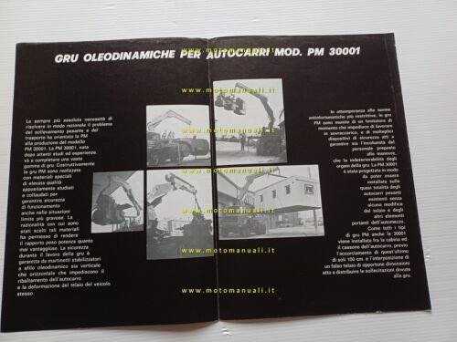 PM gru idraulica 30001 depliant originale italiano
