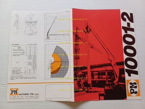 PM gru oleodinamiche per autocarri 10001-2 anni 70 depliant originale …