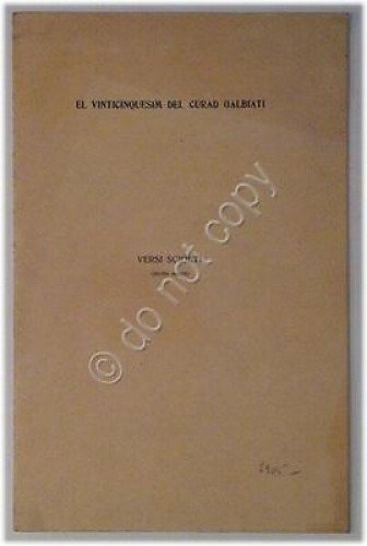 Poesia Dialettale Milanese - El Viticinquesim del Curad Galbiati - …