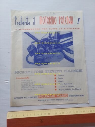 Polenghi micromotore 48 depliant italiano originale