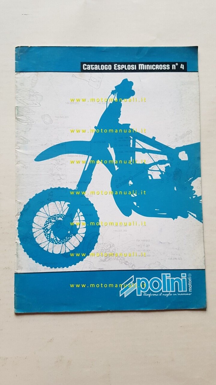 POLINI catalogo ricambi tutti modelli minicross 2004 originale