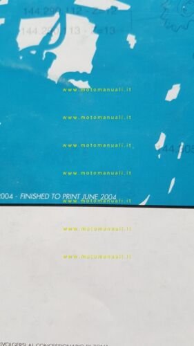 POLINI catalogo ricambi tutti modelli minicross 2004 originale