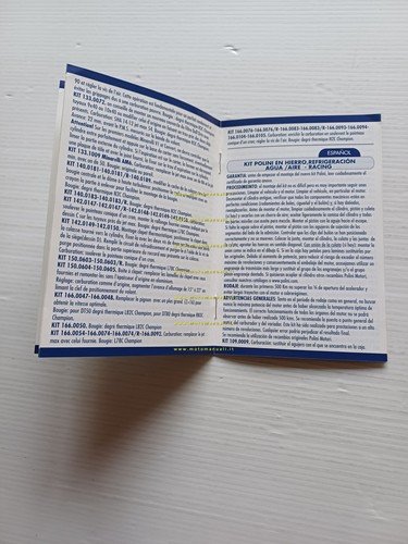 POLINI manuale istruzioni montaggio kit Ghisa H2O Racing originale