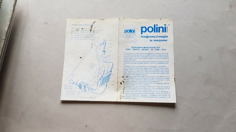 Polini manuale montaggio kit elaborazione Ciao SI etc. originale