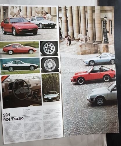 Porsche 924-924 Turbo-911 SC-928 depliant inglese originale brochure auto
