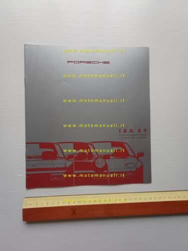 Porsche presentazione salone Francoforte modelli 1989 depliant TEDESCO originale